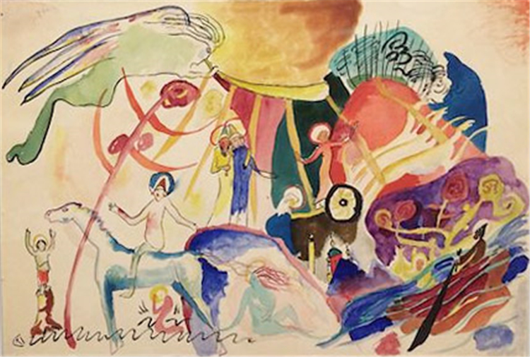 Composition With Saints Wassily Kandinsky Oil Painting - Click Image to Close